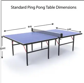 Ping Pong Table Dimensions Standard Size Space Needed