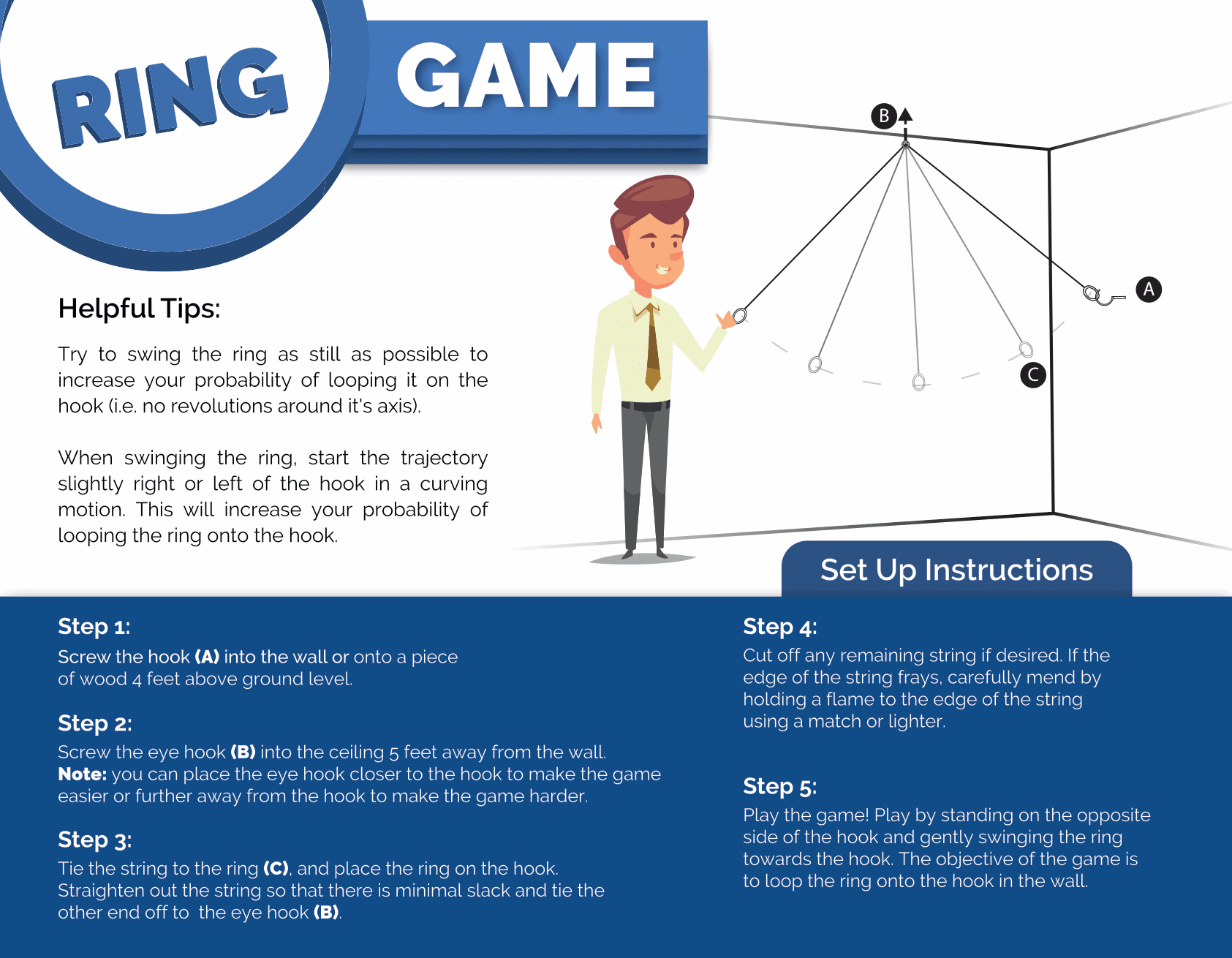 Kmart Wooden Ring Toss Instruction Manual